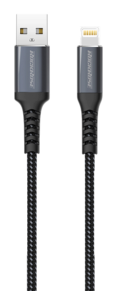 ROCKROSE καλώδιο USB σε Lightning Powerline AL, 2.4A 15W, 1m, μαύρο-μπλε