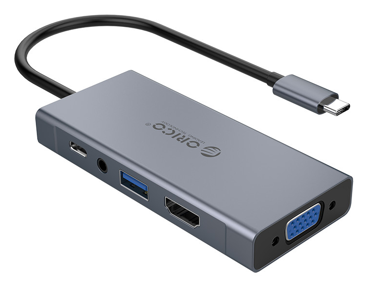 ORICO docking station MC-U501P, USB Type-C, 5-ports, γκρι