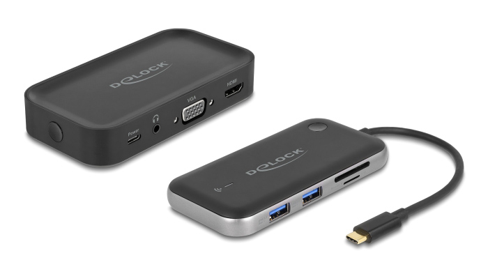 DELOCK wireless docking station 87775 για smartphone, HDMI/VGA/USB