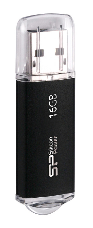 SILICON POWER USB Flash Drive Ultima II-I, 16GB, USB 2.0, μαύρο