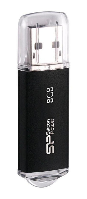 SILICON POWER USB Flash Drive Ultima II-I, 8GB, USB 2.0, μαύρο