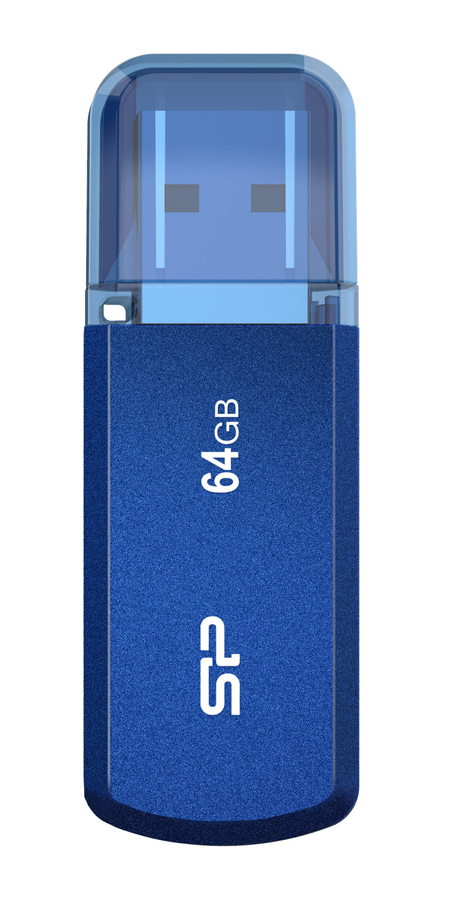 SILICON POWER USB Flash Drive Helios 202, 64GB, USB 3.2, μπλε