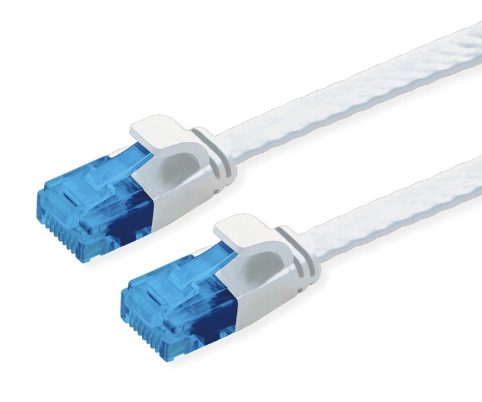 POWERTECH καλώδιο δικτύου CAB-N334, flat, Cat 6a U/UTP, 3m, λευκό