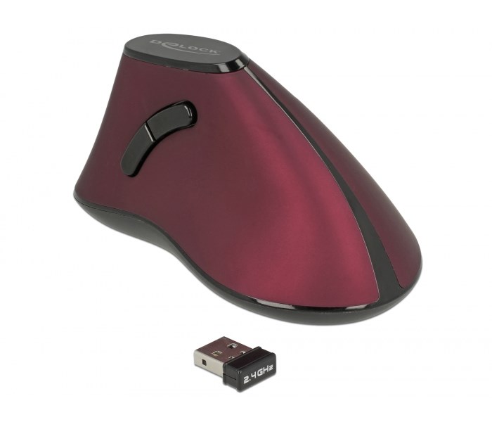 DELOCK εργονομικό vertical mouse 12528, Οπτικό, ασύρματο, 5 buttons