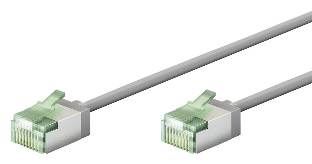 GOOBAY καλώδιο δικτύου 74345, CAT 8.1 U/FTP, slim, copper, 40Gbps, 0.50m, γκρι