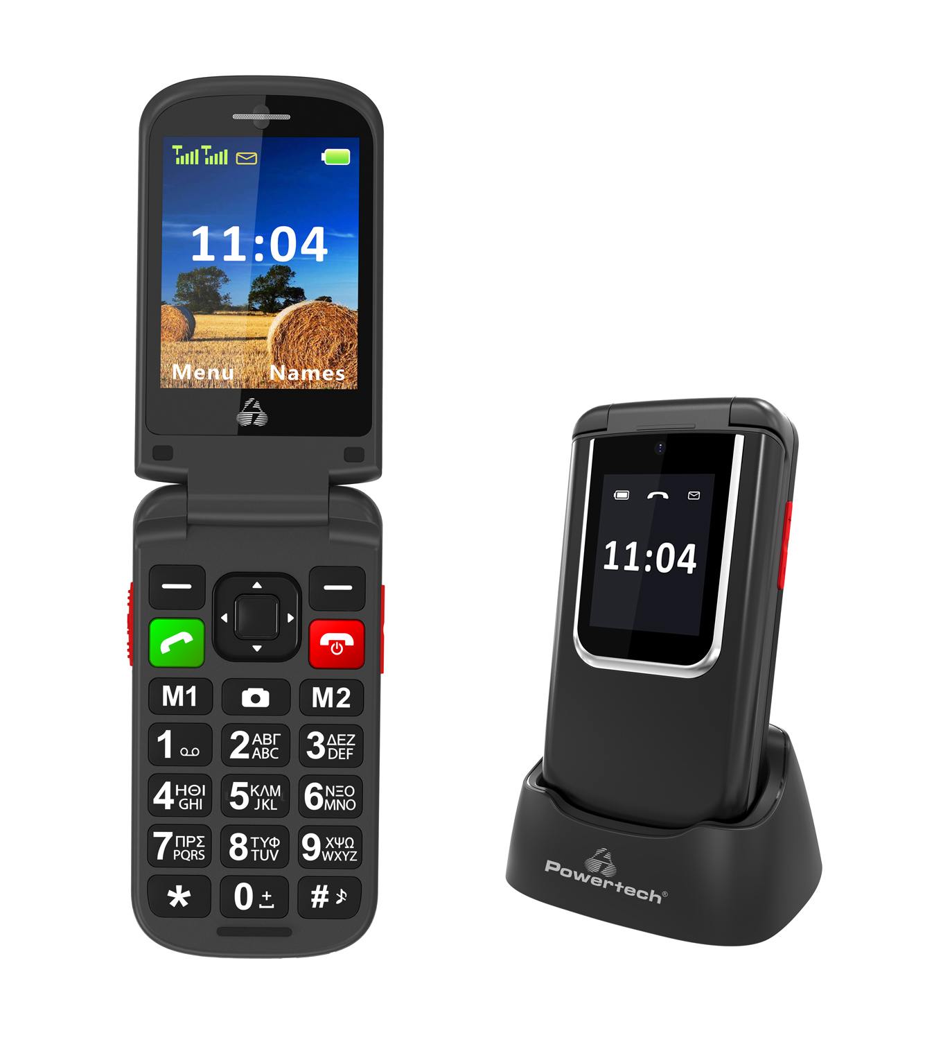 POWERTECH κινητό τηλέφωνο Sentry 4G Flip, 2.8/1.77