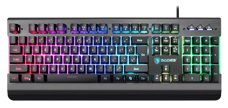 SADES gaming πληκτρολόγιο Neo Whistle SA-KB105, RGB, αθόρυβο, μαύρο